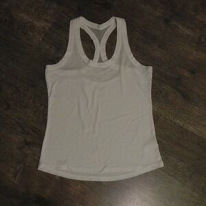 Athleta White Racerback Tank‎ Top Sleeveless Athletic Workout Gym Yoga Women's